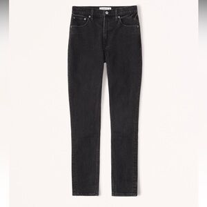 NWT Abercrombie The Skinny High Rise Black Jeans
